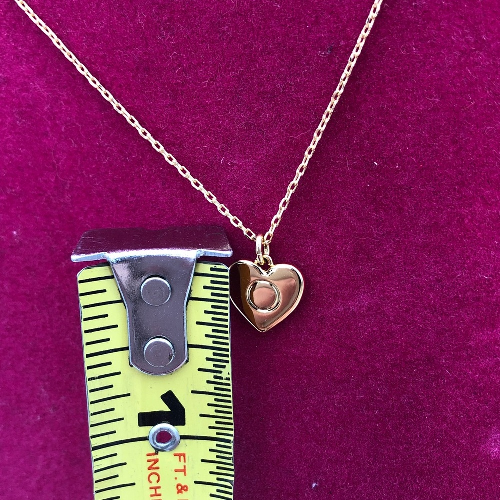 Kate Spade Adjustable Length Gold Color Heart Pendant Necklace New - Picture 8 of 11
